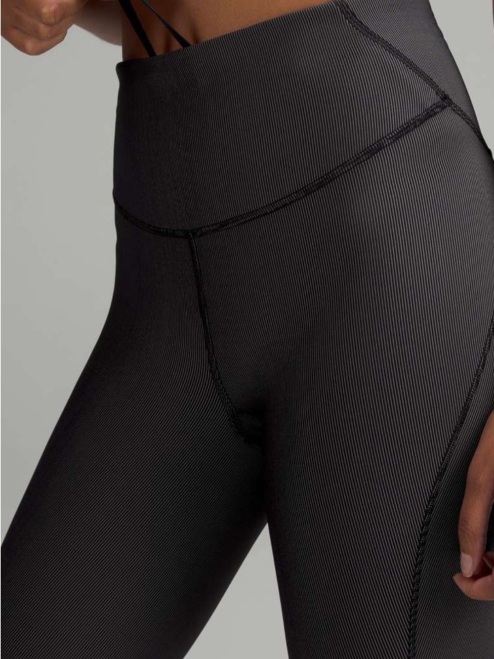 🆕 NWT Lululemon Base Pace HR Two-Toned Ribbed 25” Leggings - Picture 3 of 5